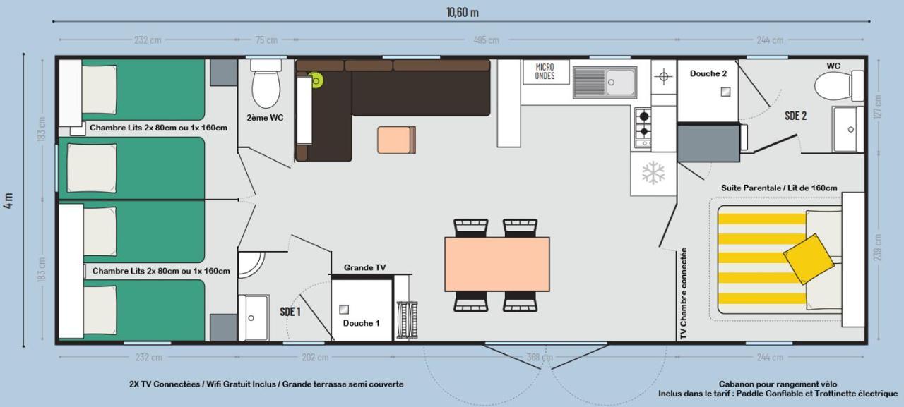 200M De La Plage Bungalow Luxe De 44M2 Menage Et Draps Inclus Camping 5 Etoiles Mayotte Lac Biscarrosse Koyobalys Zewnętrze zdjęcie